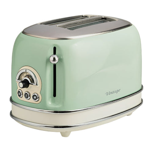 155/14/Ariete Toaster 2slice, 810W,6 toasting levels,Functions delete/defrost/heating,,Green color.