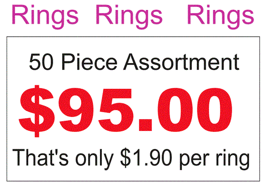 ASSORTED RINGS PACK OF 50