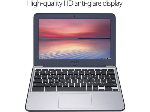 ASUS C202SA 11.6" (1366x768) Chromebook - Intel Celeron N3060 1.60GHz, 4GB RAM, 16GB SSD, WebCam, Card Reader, HDMI, Chrome OS
