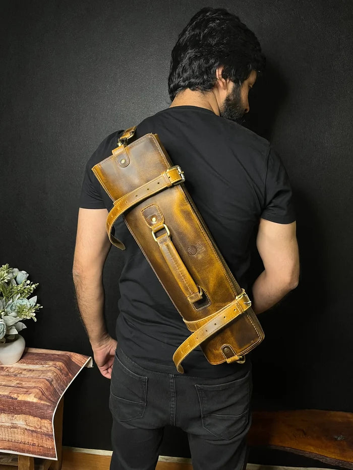 Rustic Town leather chef knife roll