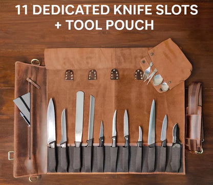 Atlas Koch Knife Roll (Dark Brown)