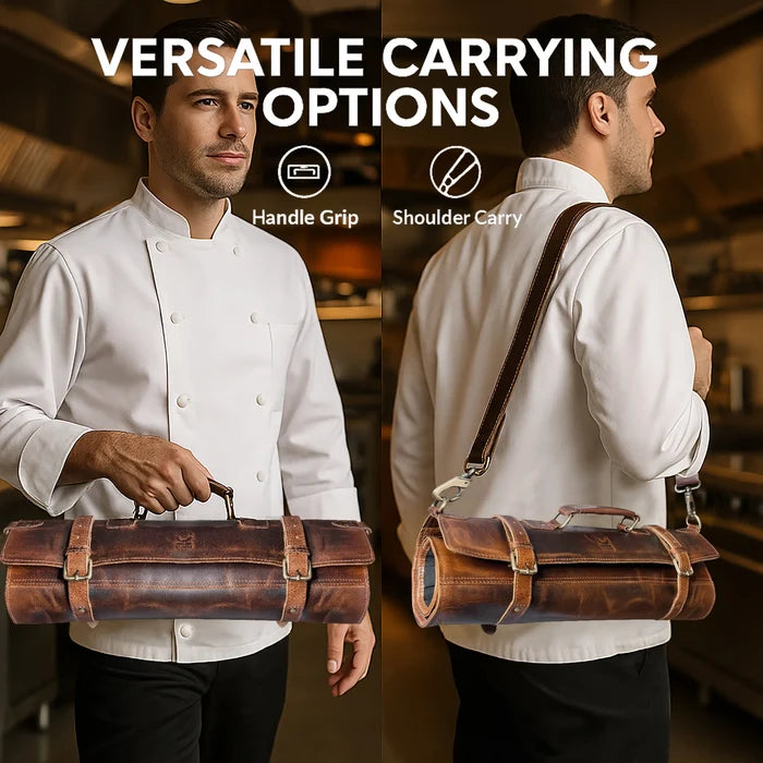Atlas Koch Knife Roll (Dark Brown)