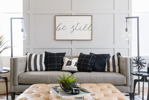 Be Still Sign wood Farmhouse wall sign
