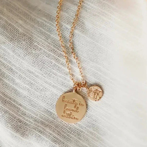 Beauty & The Beast Inspired: Beauty is Found Necklace Necklace