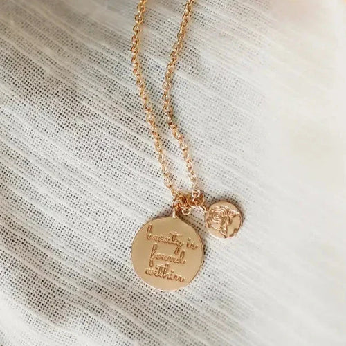 Beauty & The Beast Inspired: Beauty is Found Necklace Necklace