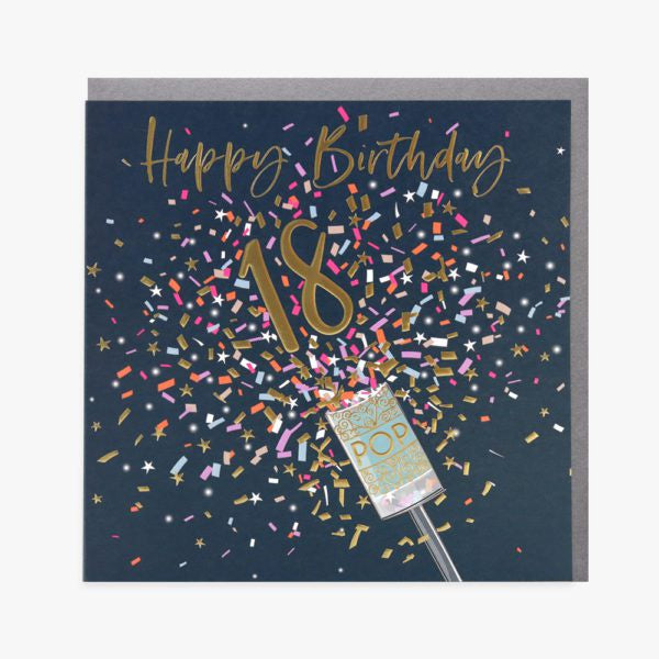 Belly Button 18th Popper Greetings Card