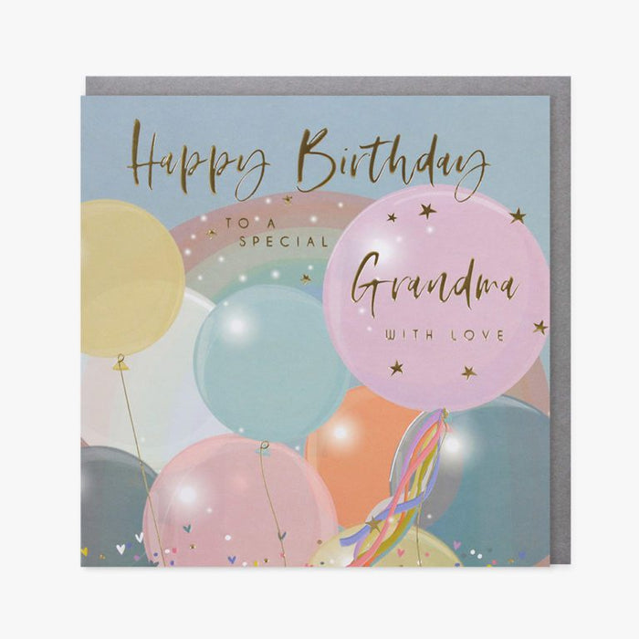 Belly Button Grandma Birthday Balloons Greetings Card