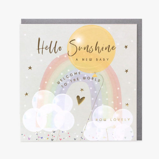 Belly Button Hello Sunshine New Baby Greetings Card