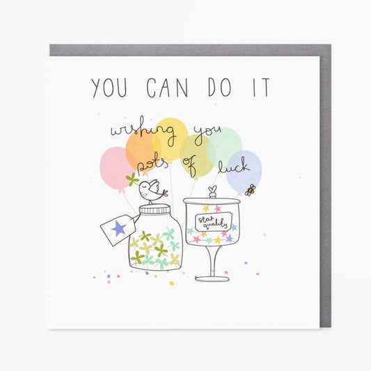 Belly Button You Can Do It Good Luck Greetings Card