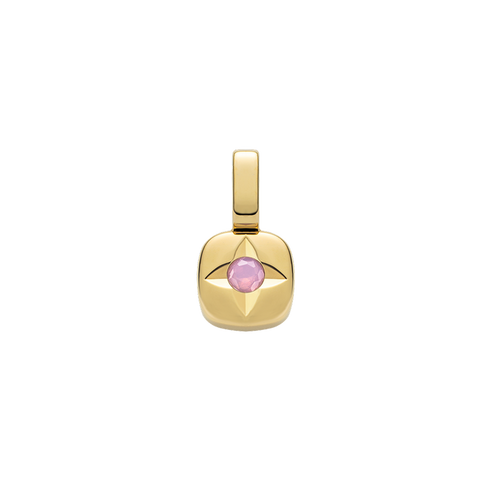Birthstone Charm February Gold