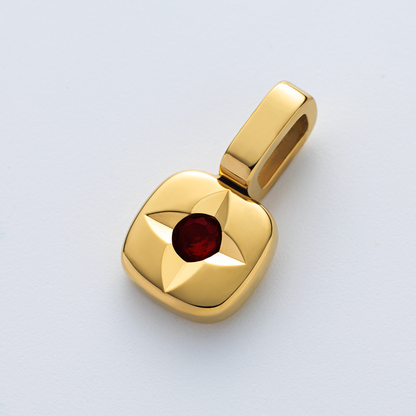 Birthstone January Halskette Gold