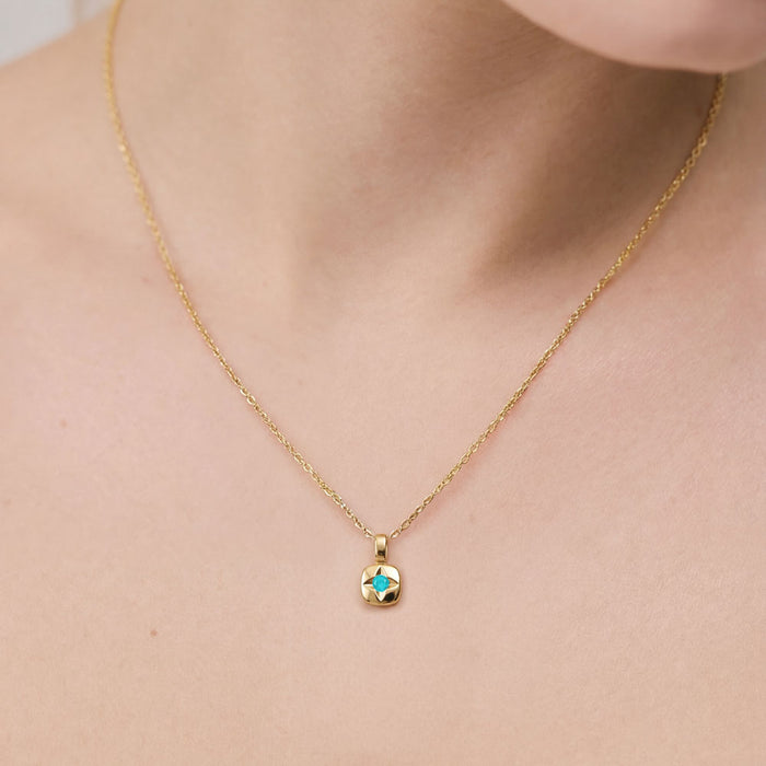 Birthstone May Halskette Gold
