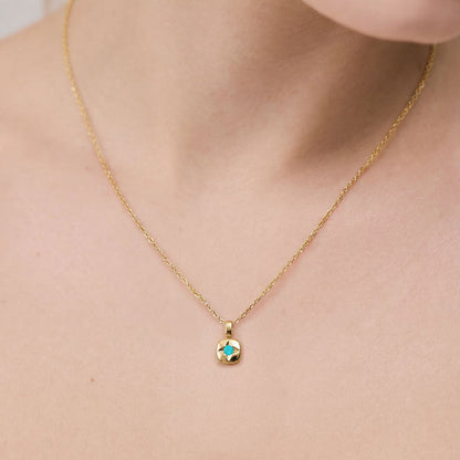 Birthstone May Halskette Gold