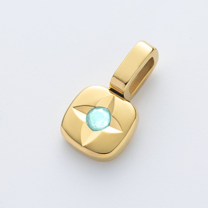 Birthstone May Halskette Gold