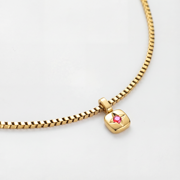 Birthstone October Halskette Gold