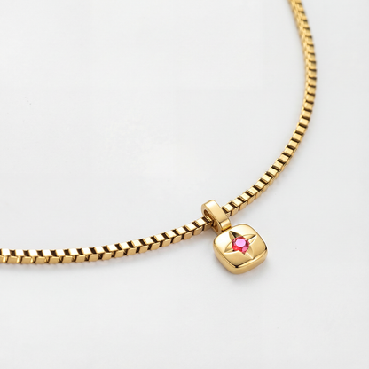 Birthstone October Halskette Gold