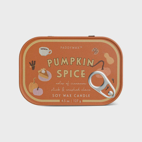 Bistro Pumpkin Printed Tin Candle - Pumpkin Spice