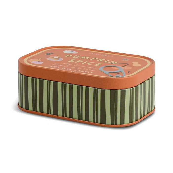 Bistro Pumpkin Printed Tin Candle - Pumpkin Spice