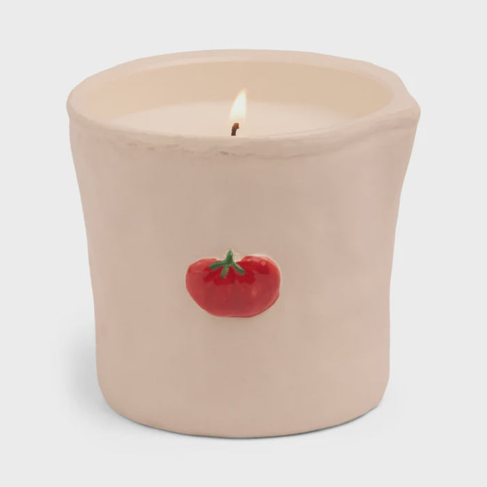 Bistro Tomato Embossed Ceramic Candle - Heirloom Tomato