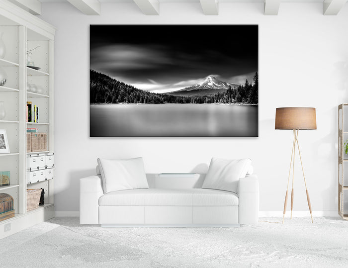 Black and White Mountains Canvas Print #6621