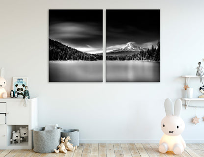 Black and White Mountains Canvas Print #6621