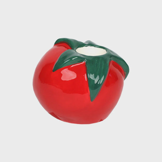 Bon Appetit Ceramic Candle Holder - Tomato