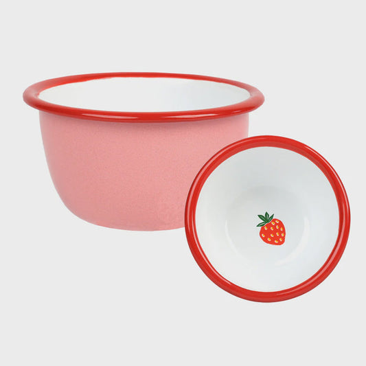 Bon Appetit Small Enamel Bowl - Strawberry