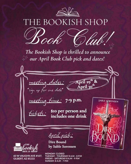 Book Club April 30th (Thursday)