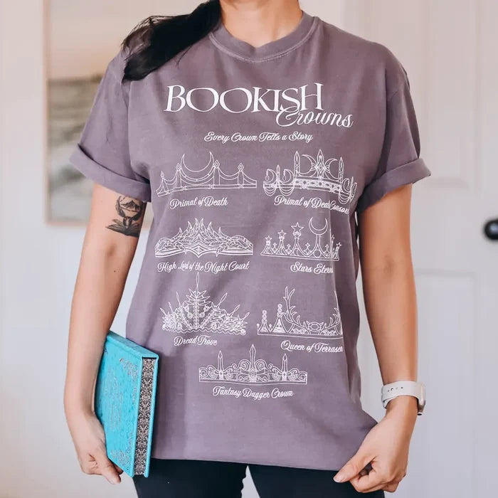 MEMBERS EXCLUSIVE: Bookish Crowns Heavy Weight Tee Shirt