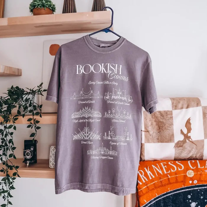 MEMBERS EXCLUSIVE: Bookish Crowns Heavy Weight Tee Shirt