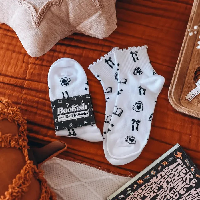 Bookish Ruffle Trim Socks Accessories