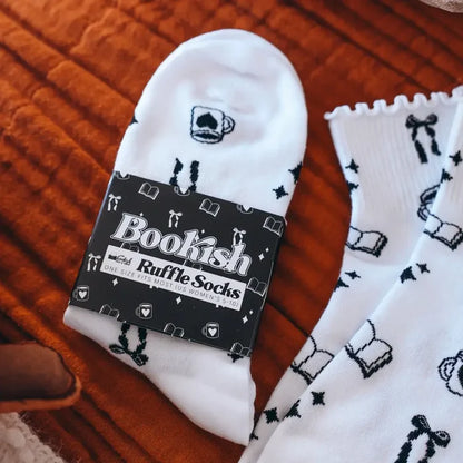 Bookish Ruffle Trim Socks Accessories