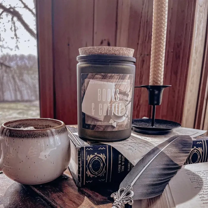 Books & Coffee Candle Candles