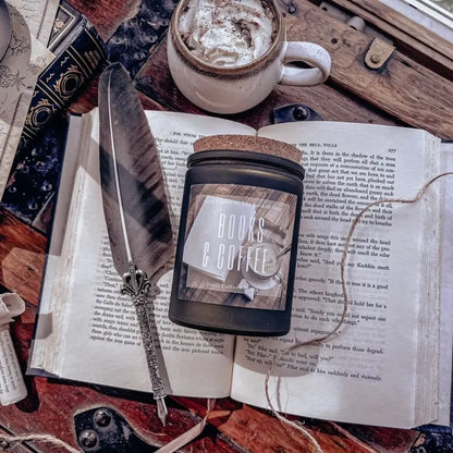 Books & Coffee Candle Candles