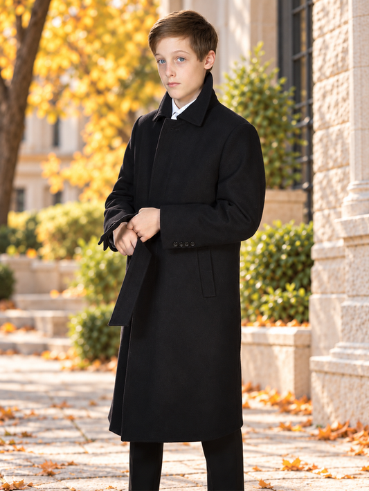 Boy's Charlotte Wool Long Coat