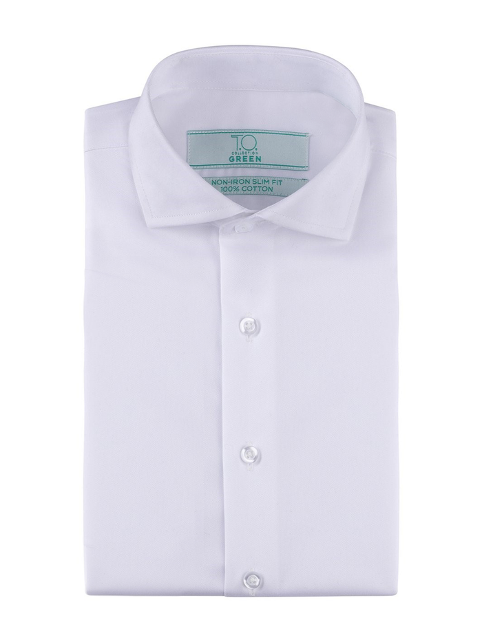 Boy's Green Label White Non Iron Dress Shirt