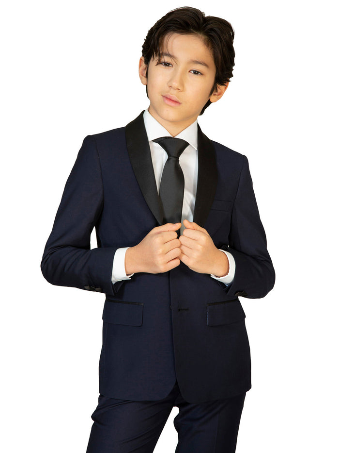 Boy's Shawl Lapel Tuxedo - True Navy