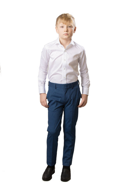 Boy's Soho Stretch Suit - Heather Blue