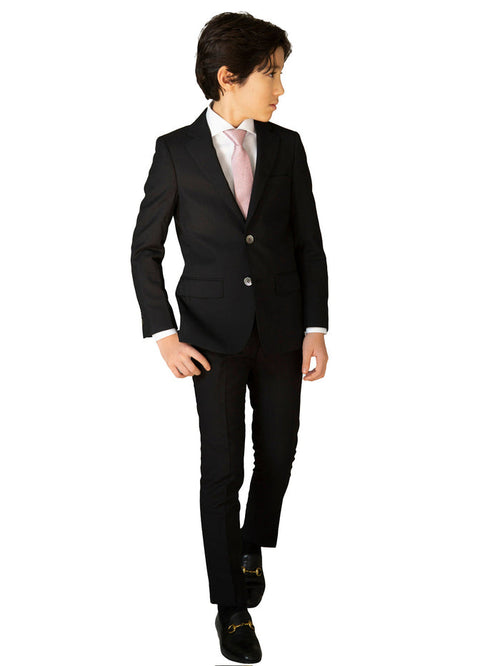 Boy's TR Suit - Black Pique