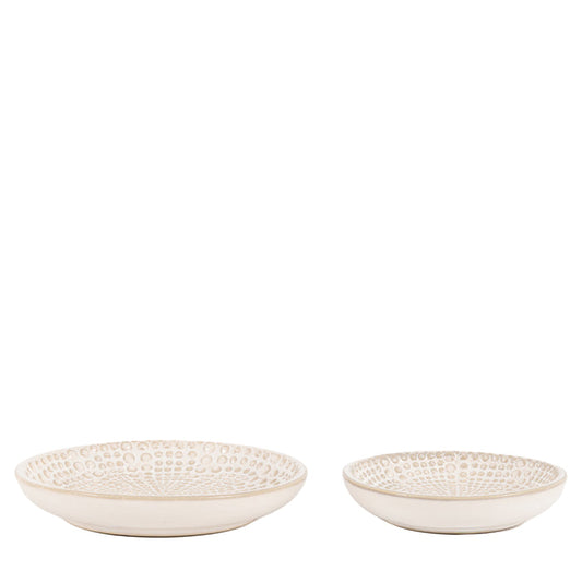 Brea Set of 2 Beaded Trinket Trays
