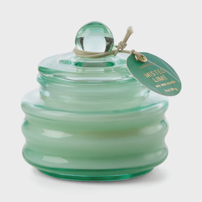 Bright Green Glass Candle - Misted Lime