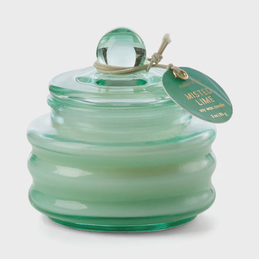 Bright Green Glass Candle - Misted Lime