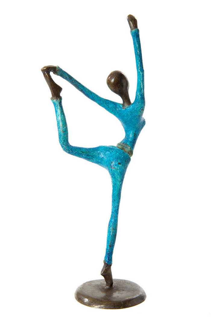 Bronze Sculpture- Woman doing Yoga Dancer Pose, Fair Trade