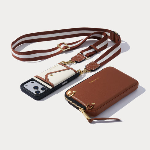 Brooke Canvas Pouch Set - Cream Sienna/Gold