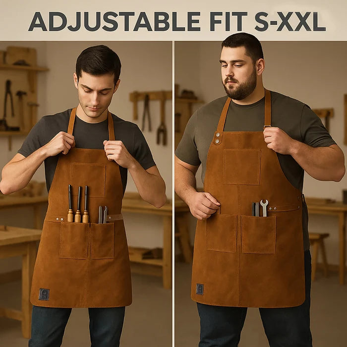 Brooks Kuche Natural Leather Grill Apron