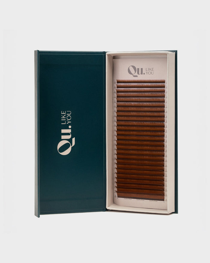 Eyelash Extensions Brown Collection Mix XXL  – Praline / 0.07 mm – 25 Lines Qu.Like You