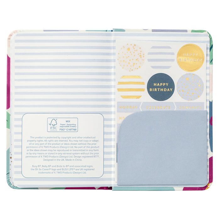 Busy B - Floral Address and Birthday Book