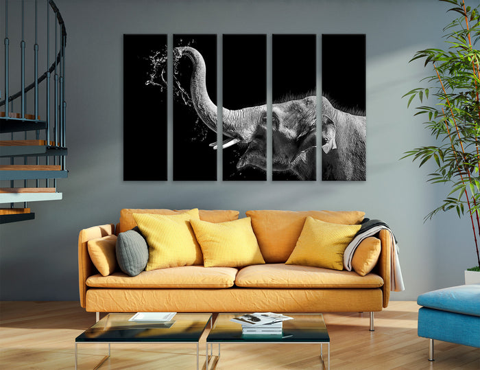 BW Elephant Canvas Print #8225