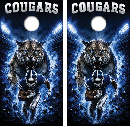 BYU Cougars Football Inspired Cornhole Design