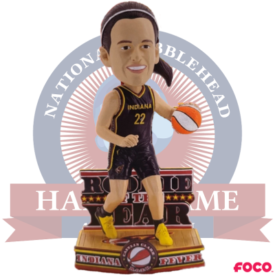 Caitlin Clark Indiana Fever 2024 Rookie of the Year Blue Jersey Bobblehead